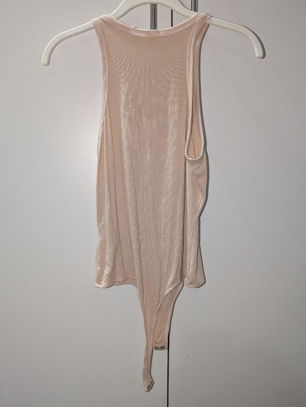 Beige Ribbed Bodysuit - Picture 2 of 3